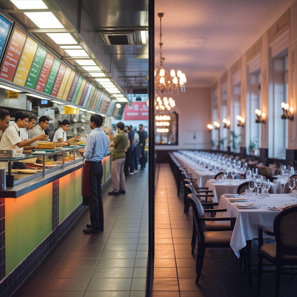 QSR versus fine dine restaurant interior